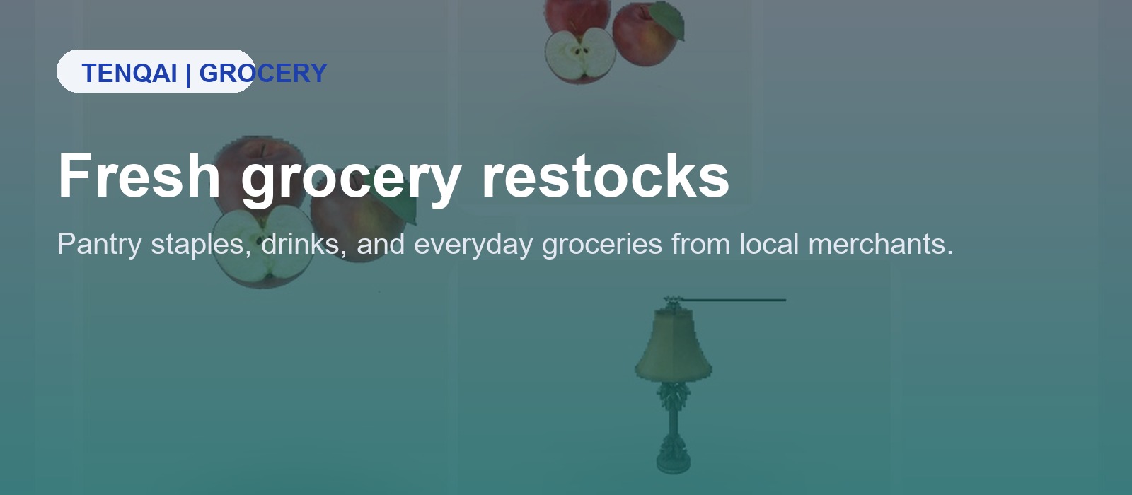 Fresh grocery restocks from Tenqai local merchants